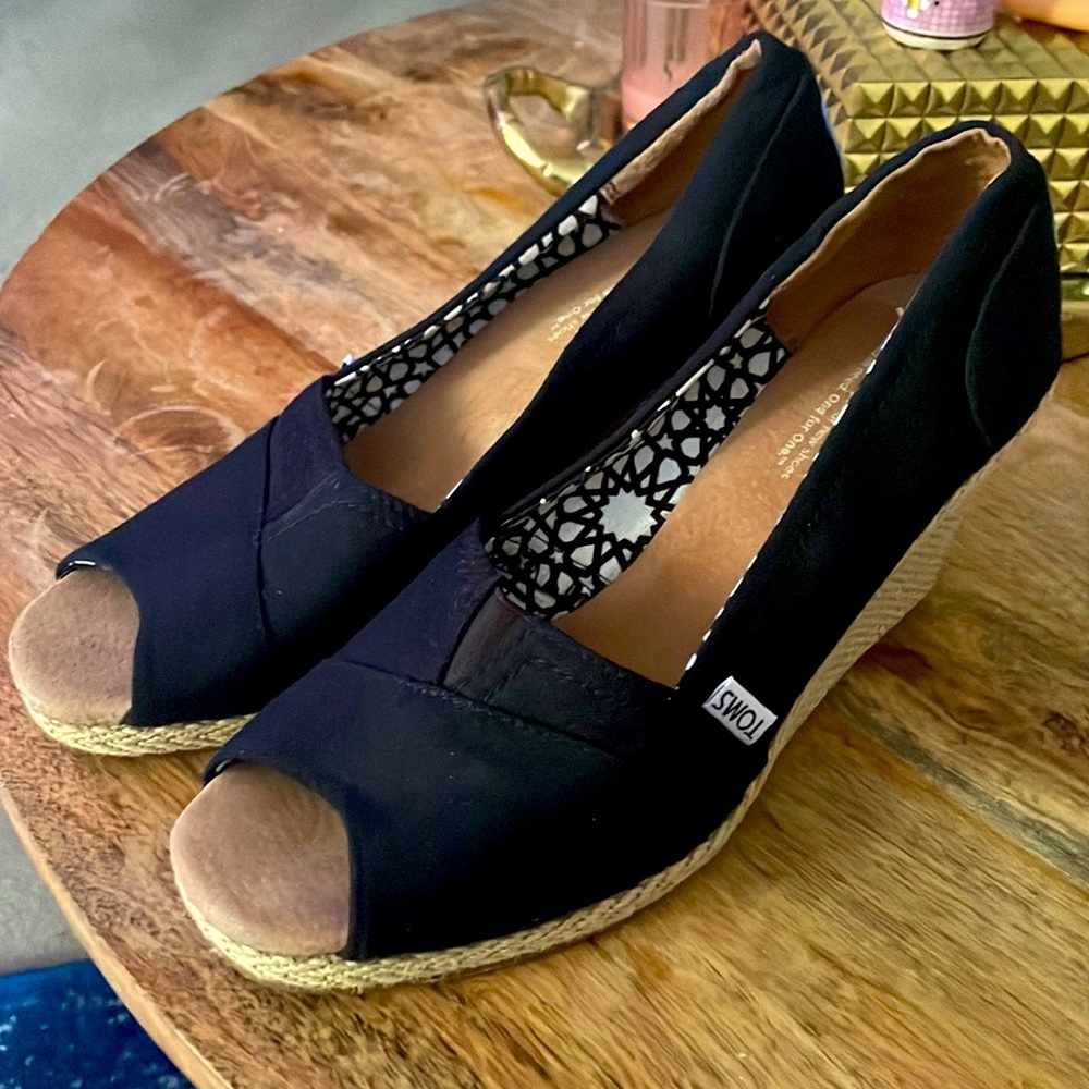 Tom’s espadrilles never worn